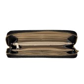 Portofel dama din piele naturala safiano DiAmanti Sanremo Nero